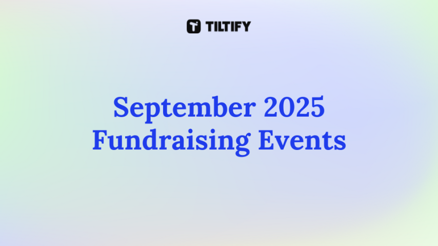 September 2025 Fundraising Events on Tiltify